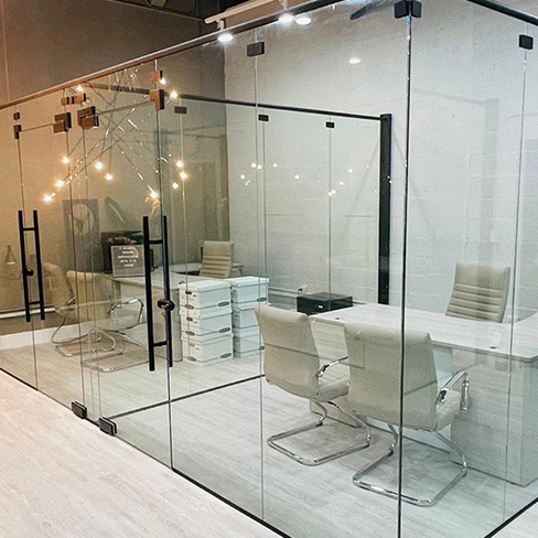 Glass Partition Install
